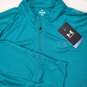 Under Armour Para Hombre Ajuste Medio Verde Azulado Iso-Chill Up Rice 1/4 Cremallera Manga Larga - Imagen 1 de 12