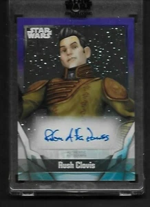 Autógrafo Robin Atkin Downes Topps 2021 Star Wars Signature Series púrpura 10/99 - Imagen 1 de 2