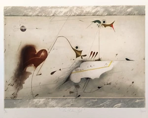 Josef Werner grabado aguafuerte color original firmado - Picture 1 of 5