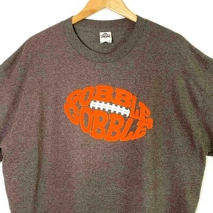 Thanksgiving Football Parody Turkey Gobble Gobble Funny Holiday T-Shirt XL - Picture 1 of 9