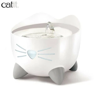 CATIT PIXI STAINLESS STEEL CAT WATER DRINKING FOUNTAIN CLEAN FRESH WATER LED - Picture 1 of 12