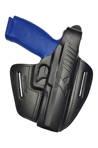 B20 Leather Holster fits CZ P10F P-10F P10 F Right-handed black VlaMiTex - Picture 1 of 4