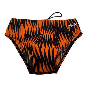 Dolfin MENS Briefs - Size 30 BRAND NEW ORANGE BLACK NWOT DRAWSTRING - Picture 1 of 3