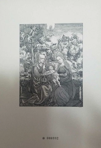 O) 2011 SLOVAKIA, BLACK PROOF, SANTA ANA  MARIA AND JESUS -GOTHIC ART PAINTING F Cover