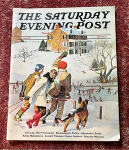 Saturday Evening Post Winter 1971 Vonnegut, Asimov, Norman Rockwell, Al Capp - Picture 1 of 6