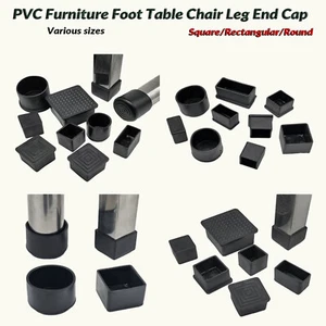 Rubber Chair Ferrules AntiScratch Floor Protector Table Feet Leg Cap End Black - Picture 1 of 7