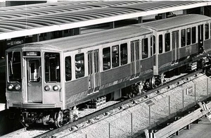 KK893 RP 1969 Chicago Transit Authority L vagón de tren #2207 2208 estación Goworth - Imagen 1 de 2