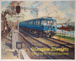 CUNEO BRITISH RAILWAYS GLASGOW ELECTRIC 1955 VINTAGE POSTER - Picture 1 of 1