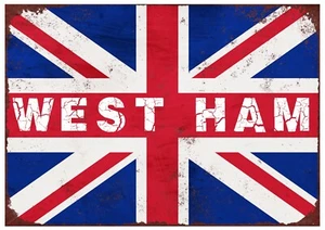 West ham union jack metal wall sign - Picture 1 of 1