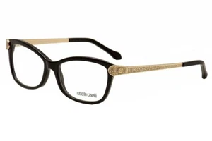 Roberto Cavalli Pleione RC933 Black & Gold 005 Eyeglasses Frame 54-16-135 933 RX - Picture 1 of 4