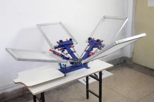 4 Color 1 Station Screen Printing Machine Micro-adjust Press Printer ROTARY - Picture 1 of 12