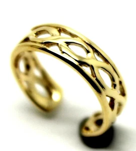 Kaedesigns New Genuine 9ct Yellow or Rose or White Gold Weave Toe Ring 339 - Bild 1 von 20