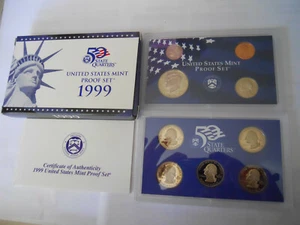 1999 PROOF SET W/ STATE QUARTERS COA US MINT - Bild 1 von 2