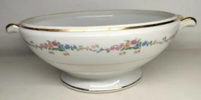 Rare Ancienne saladier en porcelaine Limoges France D 24 cm Vierzon signé - Photo 1/4
