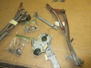 1963 OLDSMOBILE STARFIRE TINTED 1/4 QUARTER  GLASS WINDOWS REGULATOR SETUP - Picture 1 of 8
