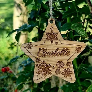 STAR Personalizzato Albero di Natale Decorazione Albero Legno Regalo Natale Battaglie WOW - Foto 1 di 10