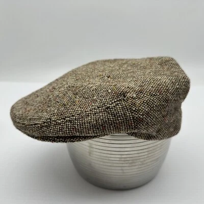 Vintage Foxhunter Mens Cabbie Hat Size 7 Made in Ireland Shannon Airport Tweed - Image 1 of 4