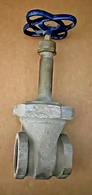 Nibco 2-1/2" Brass Gate Valve T-124 125 SWP 200 WOG Threaded USA made - Image 1 of 4