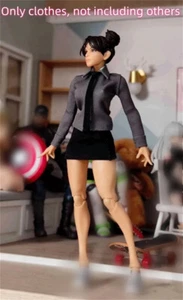 1/12 Female Soldier Clothes Shirt+Skirt+Tie Model for 6'' Action Figure - Picture 1 of 1
