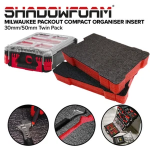 Shadow Foam Milwaukee Packout Compact Organiser Insert | Cut and Peel Foam - Picture 1 of 27