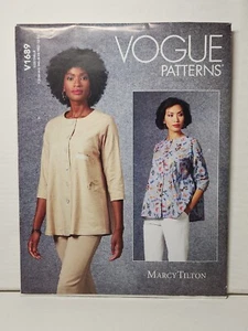 Vogue V1689 MARCY TILTON Loose-Fit Jacket w Decorative Hand Stitching Sz  4-14 - Picture 1 of 2