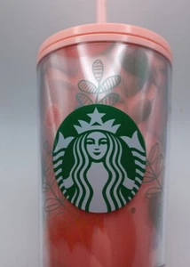 Starbucks Primavera Pascua 2020 Rosa Floral Tulipanes Acrílico Vaso Frío - Imagen 1 de 7