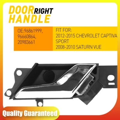 Fits For 2008 2009 2010 Saturn Vue Interior Inner Door Handle Chrome Right Side - Image 1 of 4