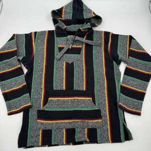 Original Senior Lopez Baja Hoodie Rasta Stripe Pullover Kapuzenpullover Gr. S - Bild 1 von 12