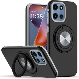 For Moto G 2025 Case Solid Rugged Magnetic with Ring Stand + Tempered Glass - Picture 1 of 12