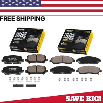 Передние и задние керамические тормозные колодки с оборудованием для Honda Pilot Acura MDX ZDX - Изображение 1 из 4