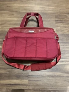 Samsonite 1910 17" X 12” Laptop Bag RedPadded Computer Carrying Case - Picture 1 of 15