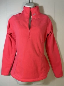 Under Armour Run Sweatshirt Damen S M Neon Pink 1/4 Zip Warnschutz Fitness - Bild 1 von 4