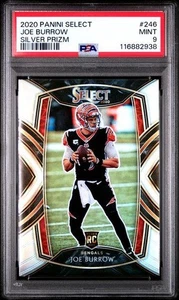 2020 Panini Select Football Card JOE BURROW Rookie Silver #246 Bengals PSA 9 - Bild 1 von 2