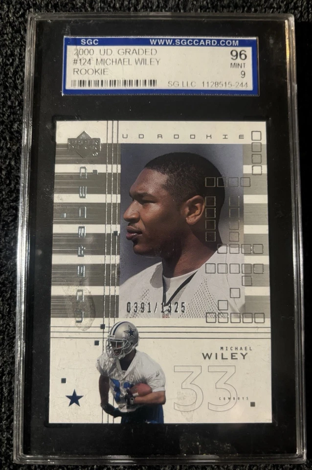 2000 UD Graded SGC /1325 Michael Wiley #124 SGC 9 MINT Rookie RC - Image 1 of 1