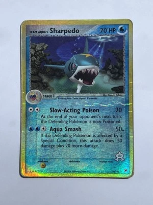 Team Aqua's Sharpedo 18/95 EX Team Magma Vs Team Aqua Reverse Holo Pokemon - Image 1 of 4