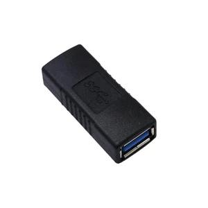 Black USB 3.0 Type A Female to Female SuperSpeed Connector Adapter Coupler - Picture 1 of 4