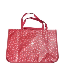 Bolso de Compras Lululemon XL Jumbo Reutilizable ROJO BOTÓN A PRESIÓN CERRAR - Imagen 1 de 2