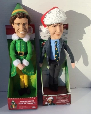 Jakks CLARK GRISWOLD Buddy ELF Tirar de Cuerda Hablando NAVIDAD Lote Muñeca CVS Película Foto 1 de 4