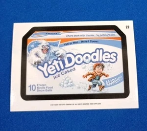 2025 Wacky Packages All New Series 1 "YETI DOODLES" #27 Sticker Card P/B - Picture 1 of 1