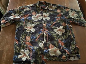 REYN SPOONER Joe Kealoha's Mens SZ L S/S Cotton Pullover Cocktail HAWAIIAN Shirt - Picture 1 of 2