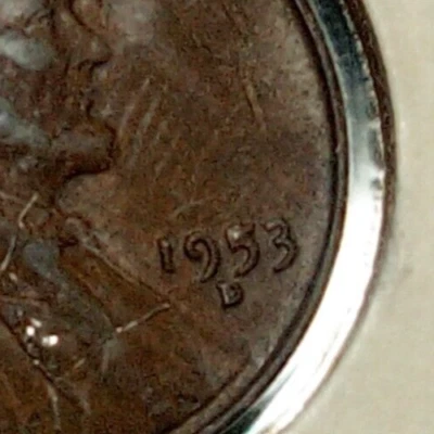 Mint Error Coin 1953 Denver Filled 5 in 1953 - Image 1 of 4