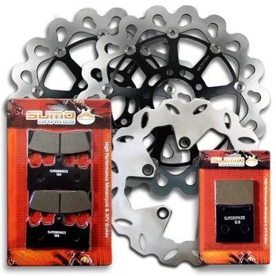 FR+R Stainless Steel Brake Rotors+Pads for Suzuki GSX1300 R Hayabusa (1999-2007) — 第 1/4 张图片