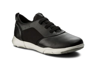 Geox Men's U Nebula Black Leather Sneakers U825AB 08511 C9999 - Picture 1 of 4
