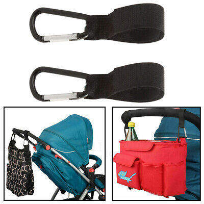 2/4/6x Universal Mummy Buggy Pram Pushchair Shopping Bag Hook Carabiner Clips • 7.39$