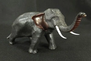 Antike Meiji Bronze Japanischer Elefant Figur Statue Skulptur - Bild 1 von 8