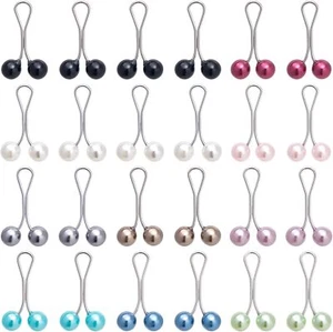 Hijab Pins Clips für Frauen, süßer Schal Clip Perle 24 Stück, 10 Farben - Bild 1 von 7