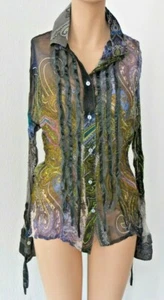 * passport Paisley Crash Bluse Gr. 40 L TOP transparent - Bild 1 von 10