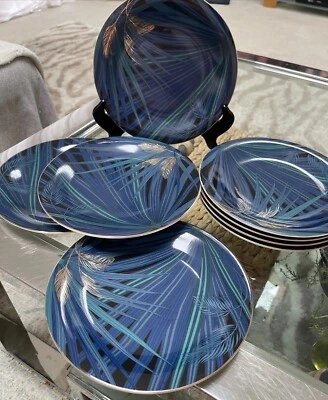 "JUEGO DE 8 platos de almuerzo para ensalada modelo SELVA Karaca Fine Pearl Collection 9"" EXCELENTE" Foto 1 de 4