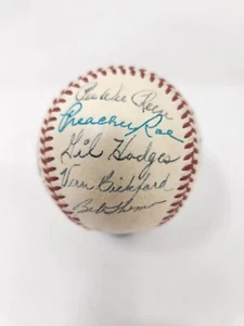 1949 NL All Star Team Signed Baseball Campanella Hodges Mize Spahn Musial JSA - Picture 1 of 7