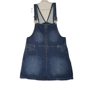 Arizona Jean Co overall Romper skirt women's XL extra large blue denim - Picture 1 of 11